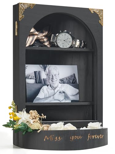 DGWJSU Sympathy Gifts, Keepsake Box, Shadow Boxes Display Cases, Black