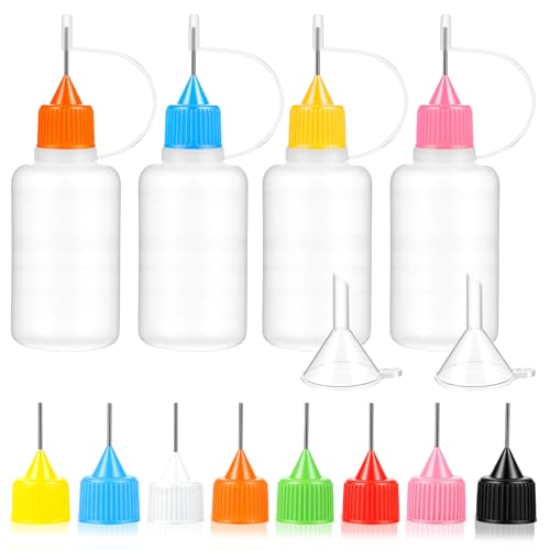 HaiFafafaing 30ml precision tip applicator bottles with mini funnels for adhesive dispensing
