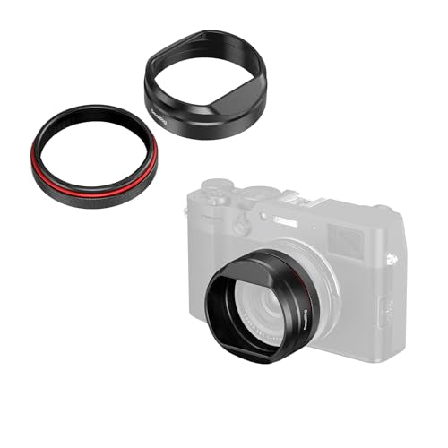 SmallRig X100VI Square Lens Hood Sun Shade, Shading Hood for FUJIFILM X100VI / X100V, Lens Hood Sun Shade,Aluminum Alloy, Anti-Scratch Protective Cover, Compatible with Filters,Anti-Glare- 5848 Black