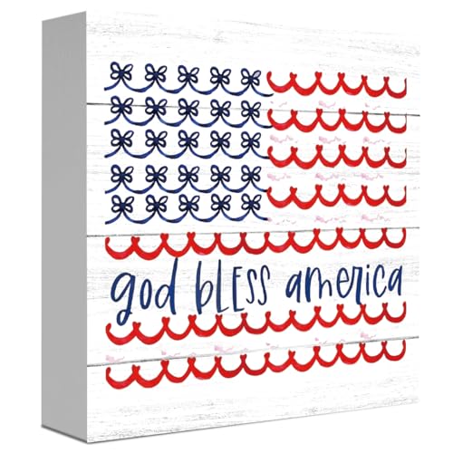 4th of July Decorations Memorial Day Red White And Blue Decor for Home God
