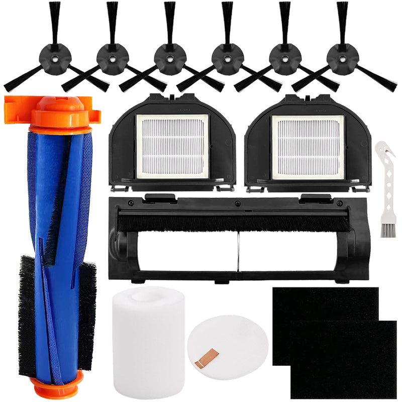 [Australia - AusPower] - Replacement Parts for Shark AV2310AE RV2310AE RV2320S UR2350AE RV2300S Matrix Robot Vacuum Cleaner 1 Main Brush Roller 1 Set Foam Filter 2 Filters 6 Side Brushes 1 Main Brush Cover (Not For RV2300) 
