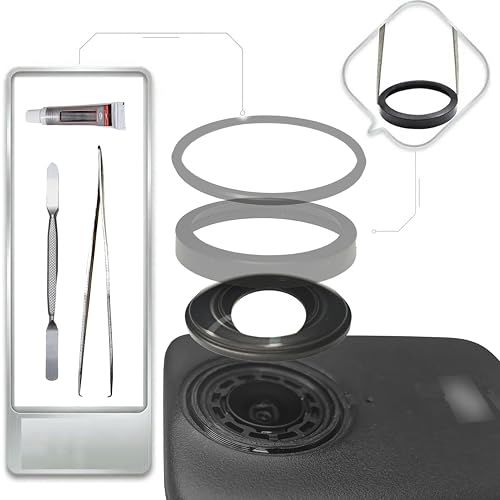 Koulele Camera Lens for DJI Osmo 360 Panoramic Action Camera Black Circular Frame with Protective Glass (2pics Lens+Tools new) 2pics lens+tools new