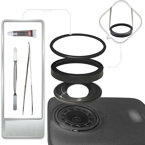 Koulele Camera Lens for DJI Osmo 360 Panoramic Action Camera Black Circular Frame with Protective Glass (1pic Lens+Ring+Tools new) 1pic lens+ring+tools new
