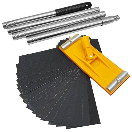 Hubaow drywall pole sander with extension handle and sanding blocks set