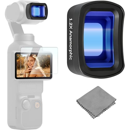 1.2X Anamorphic Lens Compatible with DJI Osmo Pocket 3/4/Xtra Muse 1.2X Anamorphic