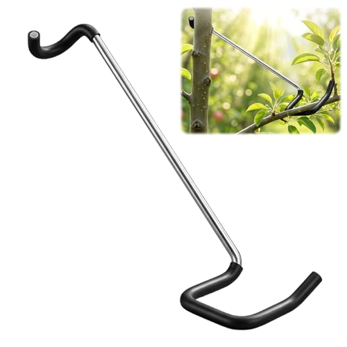 Pack of 20 Fruit Tree Branch Separators, Branch Spreader, Branch Puller, Plastic Coated Iron Wire, Gentle Bending Tool for Fruit Trees, Open Branches without Damage, Garden Accessories (Black, 18T) Black, 18t, 7"