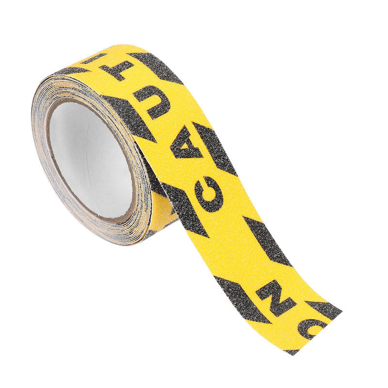 PATIKIL 1Pcs Frosted Non-Slip Tape - 16.4 ft x 2 Inch, Heavy Duty Anti Slip Grip Safety Caution Tape High Adhesion & Waterproof, Suit for - Outdoor/Stairs, Yellow Black 1