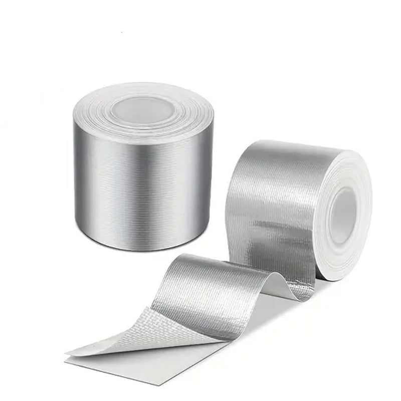 Aluminum Foil Duct Tape, Silver Fiberglass Heat Shield, 2 Inch x 32.8 ft, for HVAC, Dryer Vents & Insulation Automotive, Pipes, and Cabinets, 2 Rolls