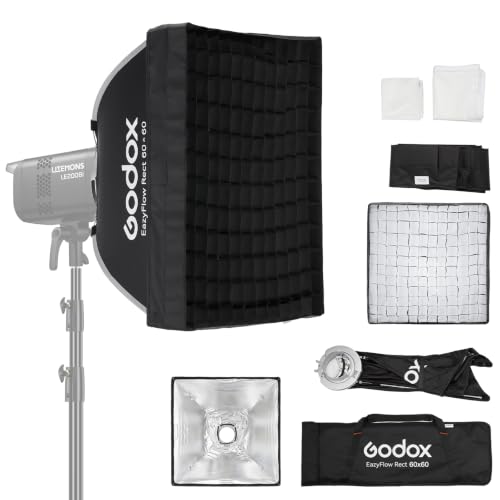Godox EazyFlow Square Softbox 23.6in*23.6in with Grid Bowens Mount