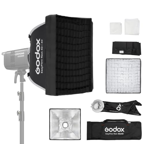 Godox EazyFlow Mini Softbox 40cm*40cm/15.7in*15.7in with Diffuser Grid 15.7in*15.7in