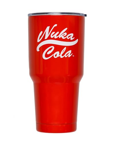 JUST FUNKY Fallout Tumbler Nuka-Cola 30-oz Insulated Stainless Steel Mug Travel with Sliding Lid