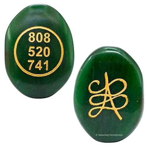 Amazing Gemstone Green Aventurine Zibu Symbols Crystal for Wealth Oval