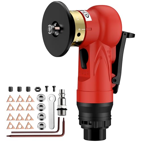 AMTOVL red pneumatic chamfering tool with 6 C-angle and 6 R-angle blades for deburring cutters