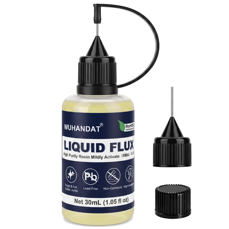 Flux Soldering 30 ml, Soldering Flux, Soldering Flux, Soldering Flux | Soldering Flux, soldering flux, equipped with 2 conical nozzles, for electronics, circuit board assembly, SMD soldering etc Flux X 1