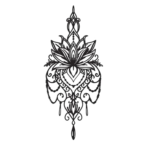 JEWLOVE Mandala Wall Art, Lotus Sacred Geometry Metal