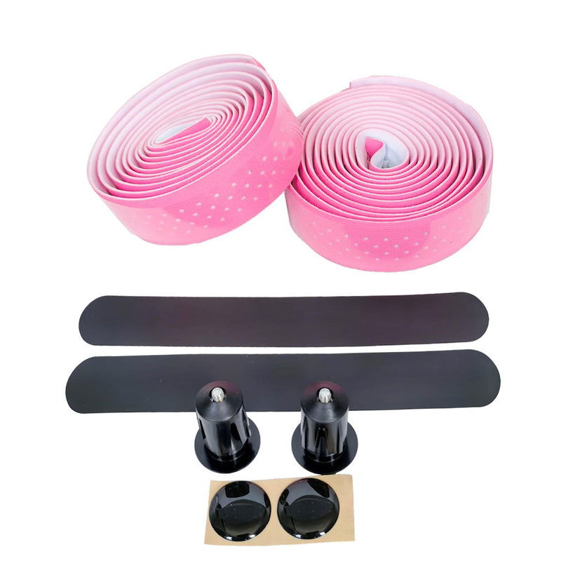 Road Bike Handlebar Tape 3mm Thick Comfortable Silicone EVA Breathable Classic Road Racing Bicycle Handle Bar Tape (Pink) pink