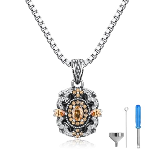 Urn Necklaces for Ashes Sterling Silver Cremation Jewelry Memorial Keepsake for Women