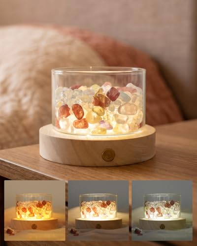 Zuria Chakra Crystals Gift for Women, Healing Crystals Light with 7 Crystal and Healing Stones, Spiritual Reiki Gifts for Birthday Meditation Décor Crystals for Chakra Balance