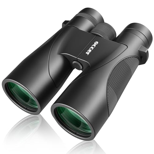 12x50 HD Binoculars for Adults, Easy Focus High Powered Low Light Vision black