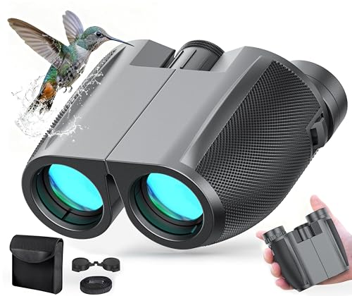 Binoculars 12x25 for Adults and Kids Compact Binocular Waterproof Binocular Wide Field of View for Bird Watching,Hiking,Hunting,Concert Black