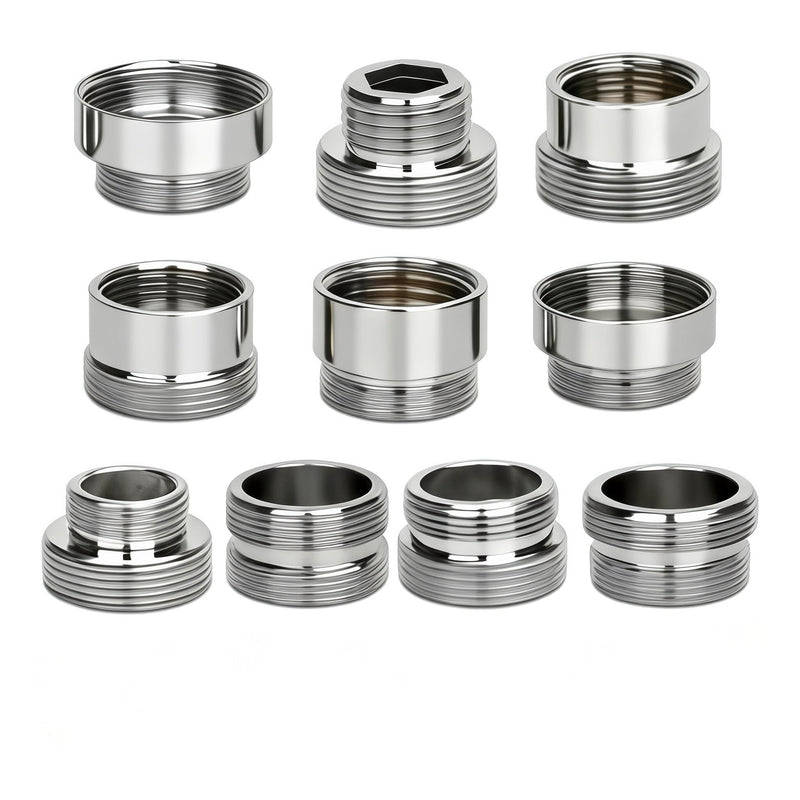 Tap Adapter, Pack of 10 Universal Tap Adapters with Thread, Female Thread Tap Aerator Connection for Kitchen, Garden Hose, Tap Aerator