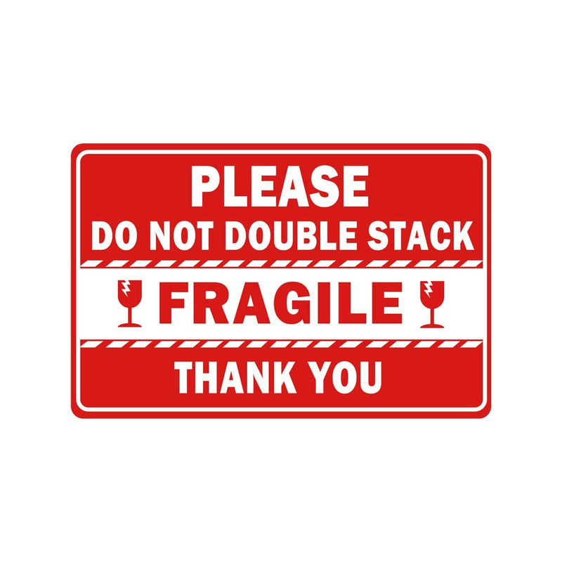 3 x 5 in Do Not Double Stack Shipping Label Fragile Stickers – 300 Pcs Heavy Duty Adhesive Label for Cartons, Boxes, Packages, Warehouse Operations, Logistics,Inventory Management