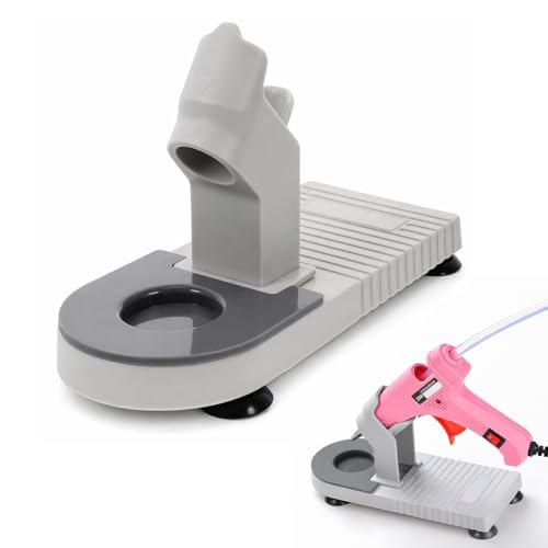 Kkwooidm mini hot glue gun holder stand with non-stick silicone pad and suction cup
