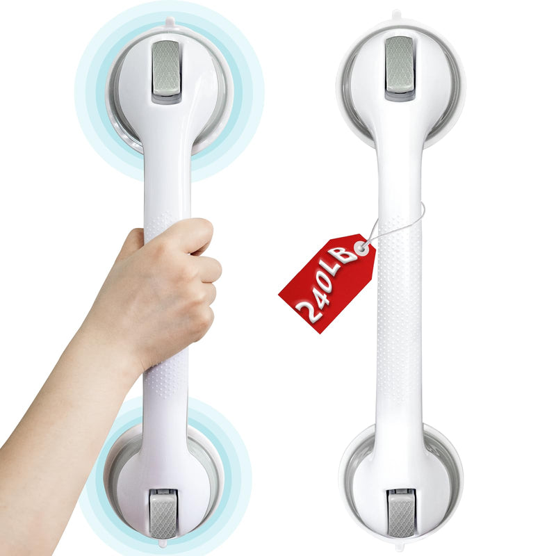 Shower Grab Bars, 2 Pack 16.2 inch Suction Cup Grab Bar for Bathtubs Showers for Wall, Shower Handrails for Seniors, Heavy Suction Cup Grabs Bar,Duty Showers Handle Removable, Bathroom Safety Grip 2 Pack 16.2"