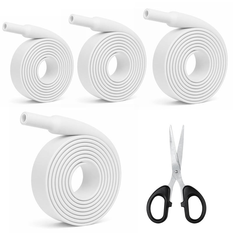 Heat Shrink Tubing Set with Adhesive 4:1 Waterproof Heat Shrink Tubing | 4 sizes of 1 m each: 10/20/25/30 mm, white, for cable insulation and cable repairs