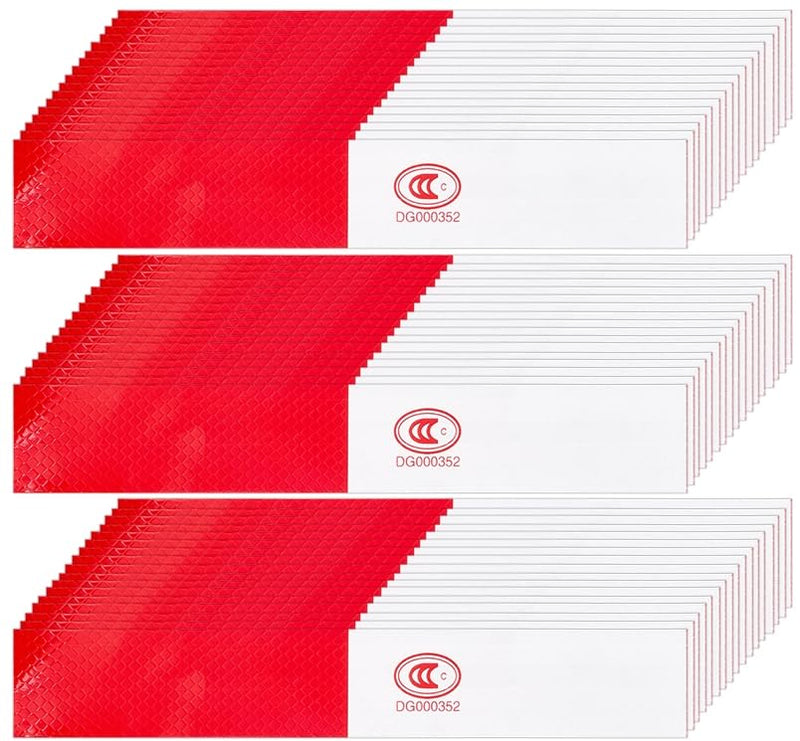 WADORN 11.4x1.9 Inch Self-Adhesive Reflective Tape, Waterproof High-Strength Reflector Tape Conspicuity Safety Reflector Strips Caution Warning Tape for Cars Trucks Boats Road Signs Trailer Reflector