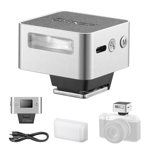 ZENIKO ZT08 F TTL Mini On‑Camera Flash,6500K Speedlite for Fuji (Silver) ZT08-F for Fujifilm (Silver)