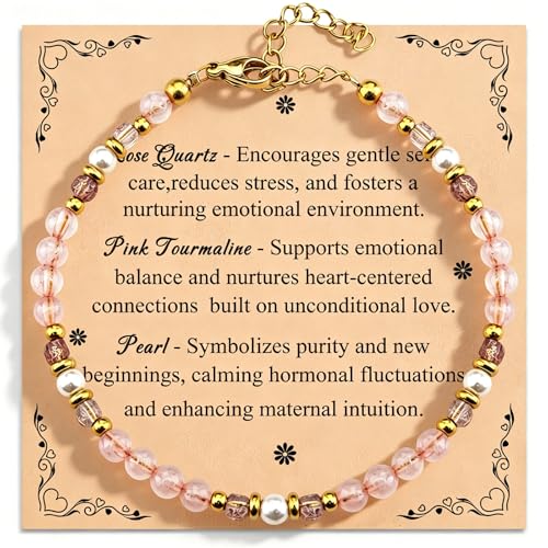 Natural Stone Beaded Bracelet for Expecting Mom