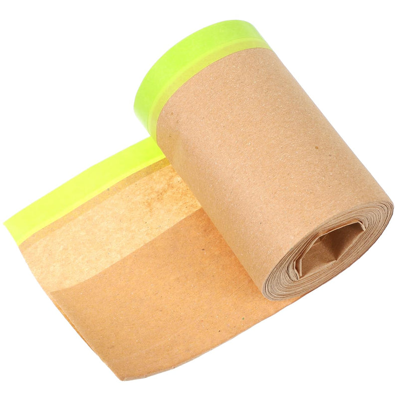 DECHOUS Pre-Taped Masking Paper for Painting, Automotive Paint Protection Roll, Adhesive Drape Paper for Car, Home, Furniture Covering