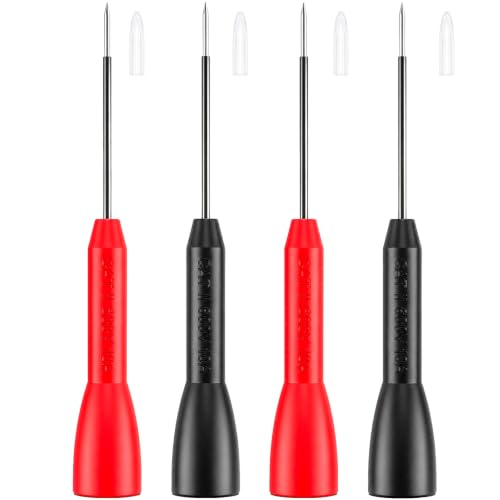 SWANLAKE GARDEN TOOLS 4-piece 2mm multimeter needle test probes with extra-thin stainless steel tips