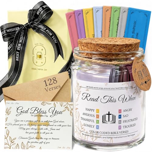 2026 New Christian Gifts for Women Men - 8 Emotion Bible Verse Jars Bible Verse Jars for Everyone