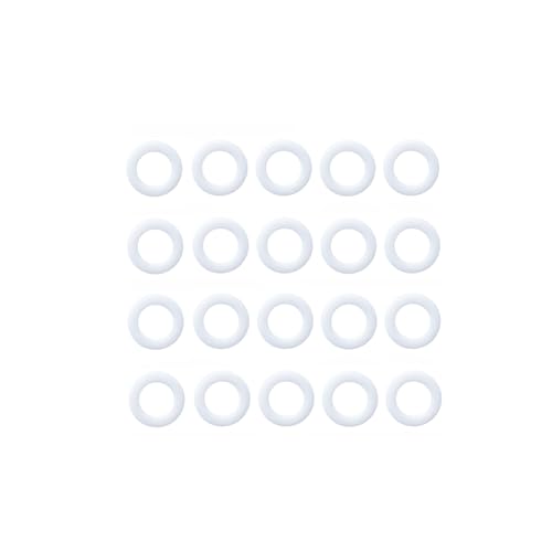 SICOCE folding knife pivot pin flat Teflon washers, 0.6 x 10 x 6.2 mm, 20-piece set