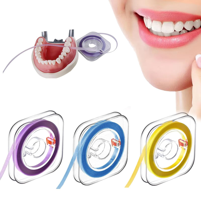 3 Rolls Tooth Polishing Strips 4mm x 6m | Sanding strips for interdental spaces and professional applications; use only according to professional instructions.
