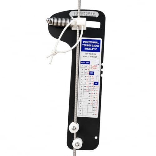 CDJTWL PT-2 sailboat rigging tension gauge for 3/16, 7/32, and 1/4-inch cables, 2000 lb capacity