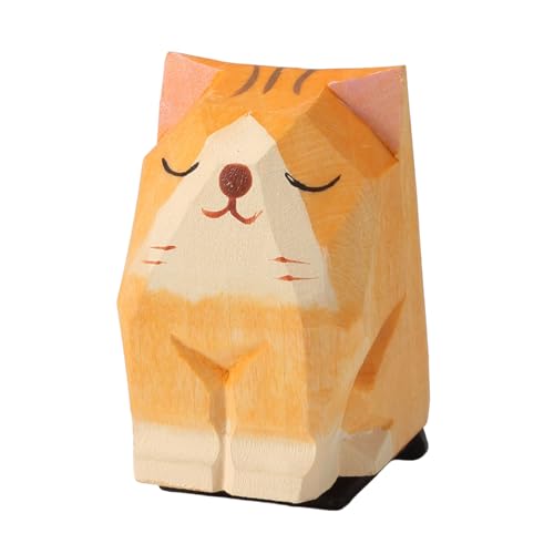 Wooden Orange Cat Hot Shoe Cover for Fuji X100VI XT5 XT4 XT3 XT30III hot shoe cover - Orange cat