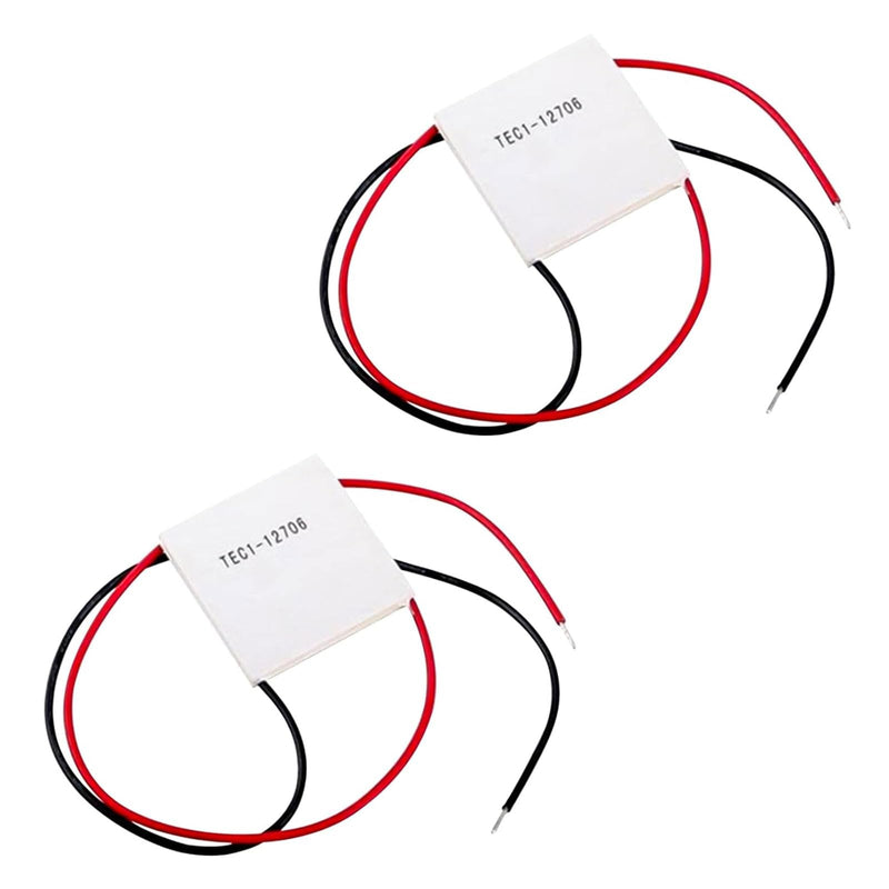 TEC1-12706 Peltier Element 12 V Ulegqin Peltier Element Module TEC1-12706 Peltier Heatsink Thermoelectric Cooler for Heat Dissipation in Electronic Devices (Pack of 2)