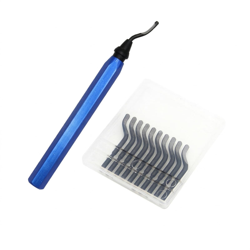 Deburring 3D Printing, Universal Deburring Tool, 1 Handle with 10 Replacement Blades for 3D Printing, Model Making, DIY Projects, Steel, Copper, Aluminum and Plastic