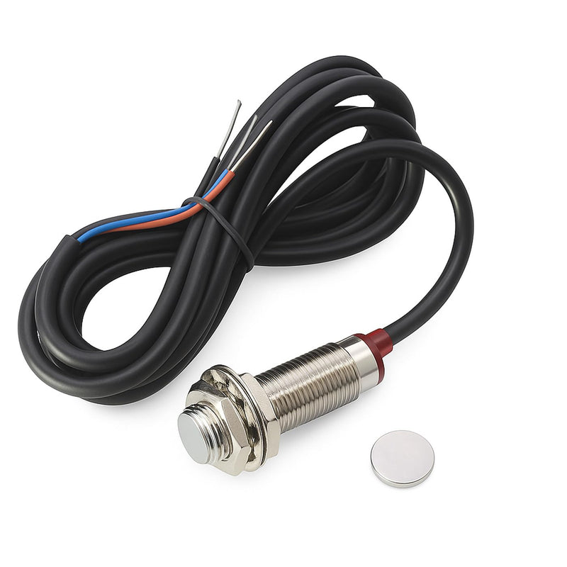 Gebildet Hall Effect Proximity Sensor 12 mm, DC 5-30 V, Inductive Switch, NPN NO (Normally Open) with Magnet, NJK-5002C, Detection Distance: 10 mm