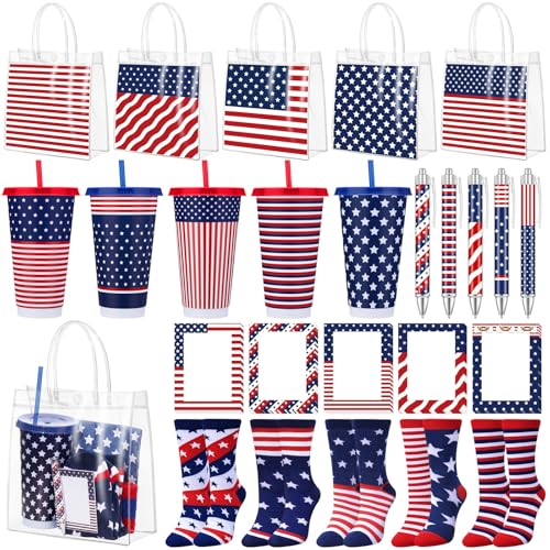 Vesici 25 Pcs Veterans Day Party Favors, Patriotic Gift Set Bulk Independence Day