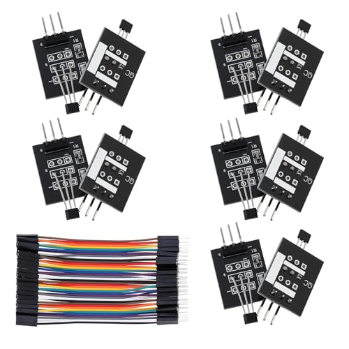 DiGiYes KY-003 A3144E Hall effect magnetic sensor modules, 10-pack with electronic circuit boards