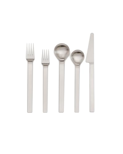 As We Are Column 5-Piece Modern Stainless Steel Silverware Set for 1