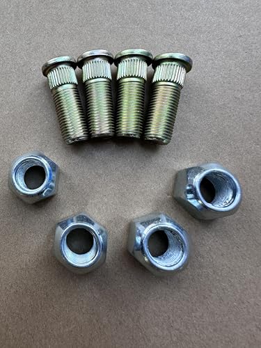 4pcs 1/2"-20 Wheel Stud 116-1696 with Lug Nuts Replacement for Toro Exmark Aerators Staris Lazer Z E S X Staris Lawn Mower