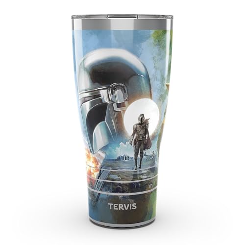 Tervis 30oz Stainless Steel Tumbler | Star Wars™ - Mando & Grogu Collage 30 Ounces The Mandalorian & Grogu Collage