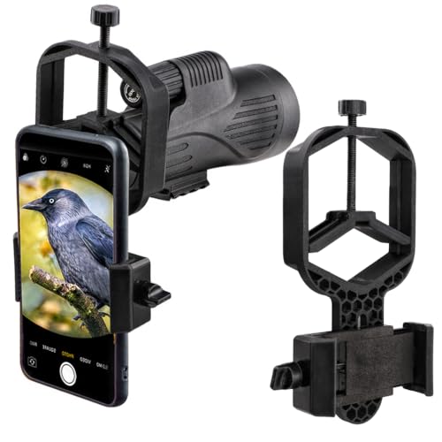 Monocular Telescope Smartphone Adapter, Digiscoping Phone Holder