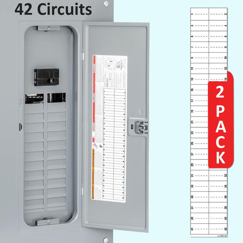 42 Circuits Replacement for Eaton Electrical Panel CHMS Square D Schnider Homeline Electrical Circuit Directory Labels