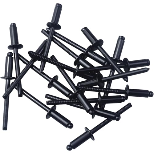 FDXGYH 100 Pcs 1/8x 1/2 Inch Rivet Grip Stainless Steel Blind Rivet 3.0 × 12mm- BLACK-100PCAK